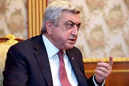 Серж Саргсян: вопрос Геноцида армян не является предметом переговоров ни на международных площадках, ни тем более внутри Армении