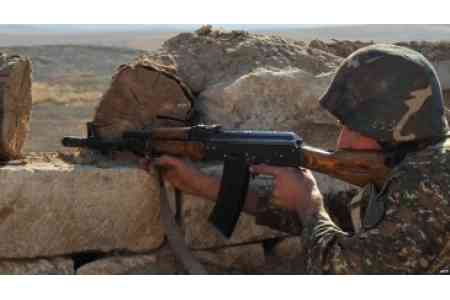 Enemy forces fired at positions of RA Armed Forces in direction of  Jill and Paruyr Sevak