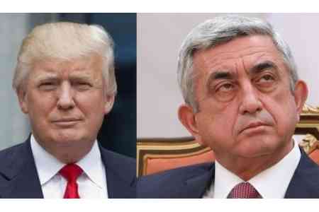 Серж Саргсян выразил соболезнования Дональду Трампу в связи с трагедией во Флориде