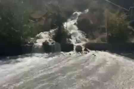 Emergency situation in the Hrazdan Gorge caused by a breakthrough in  the sewer system