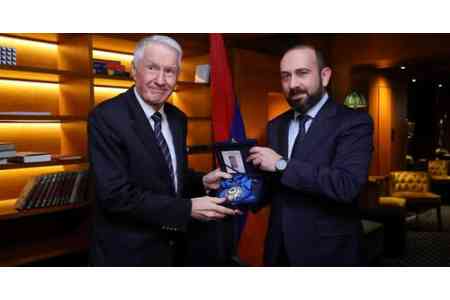 Ararat Mirzoyan awards Thorbjorn Jagland with the Order of Honor of  Armenia