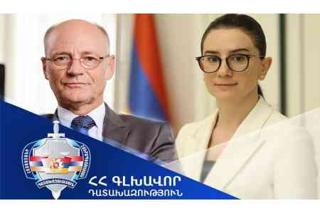 Генпрокуроры Армении и Швейцарии обсудили возможности развития международно- правового сотрудничества
