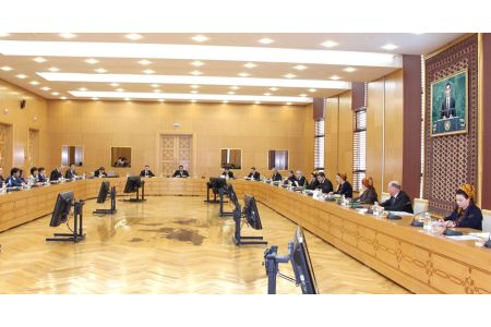 An interdepartmental round table with the participation of ILO representatives held at the MFA of Turkmenistan