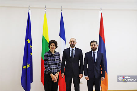 Trilateral meeting with representatives of France and Lithuania  held  at  MFA