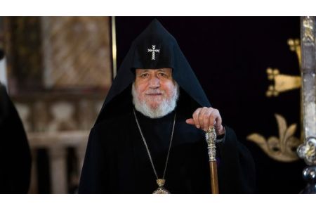 Catholicos of All Armenians congratulates Shio III on his election as Catholicos-Patriarch of All Georgia