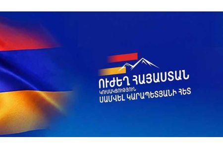  "Strong Armenia": Civil Contract Party representatives entering  polling stations with campaign materials
