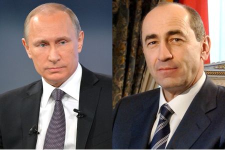 Путин поздравил Кочаряна с днем рождения