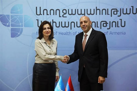 Հայաստանում ՅՈՒՆԻՍԵՖ-ի գրասենյակի ներկայացուցիչը երկրի առողջապահության նախարարի հետ քննարկել է համագործակցության առաջնահերթ խնդիրները