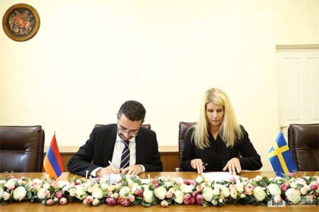 Подписан меморандум о намерениях между МВД Армении и Шведским агентством гражданской защиты в рамках программы "Устойчивая Армения"
